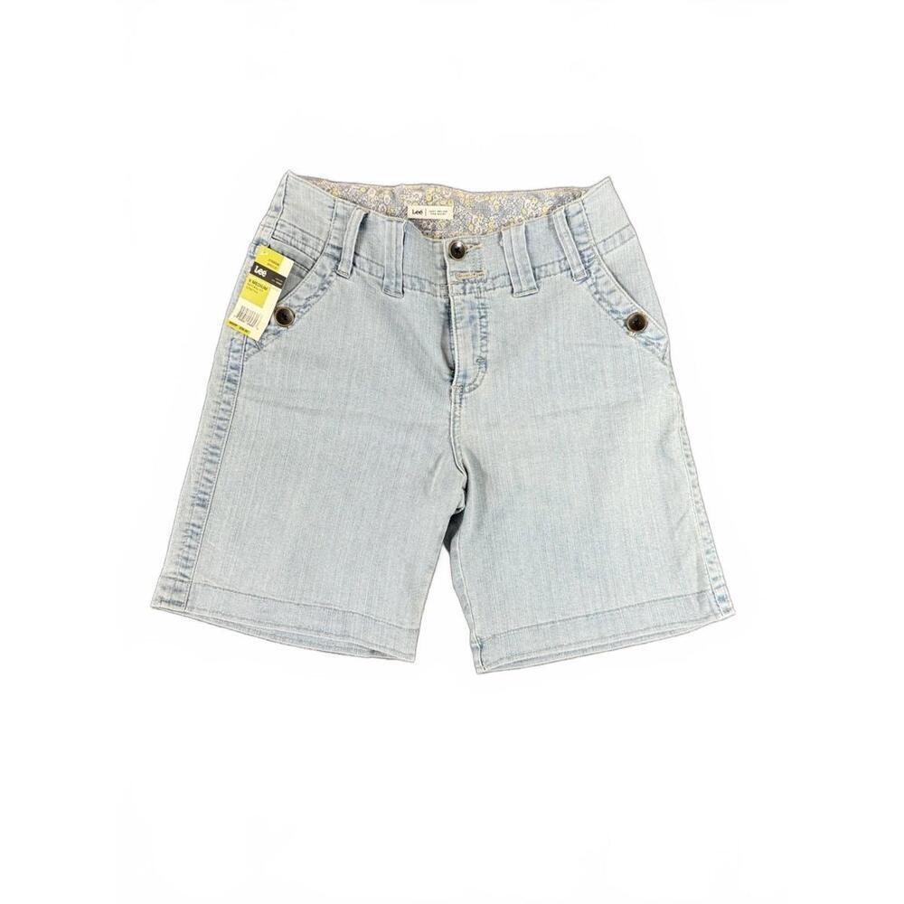 Lee’s Women’s Jean Shorts Size 6 Medium Light Wash Denim Stretch NWT